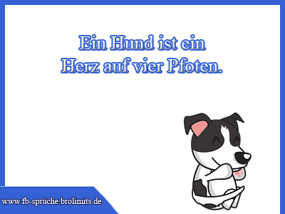 Ein Hund ist ein Herz auf vier Pfoten