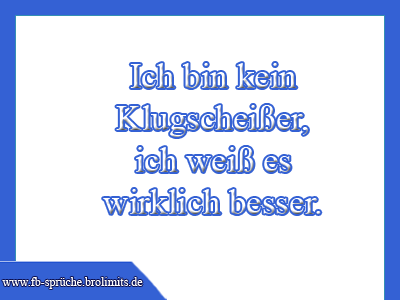 Ich bin kein Klugscheißer
