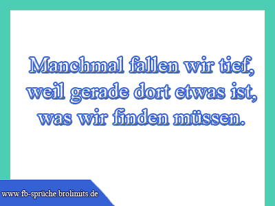 Manchal fallen wir tief