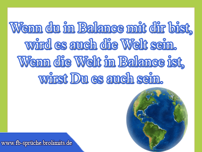 Wenn du in Balance mit dir bist
