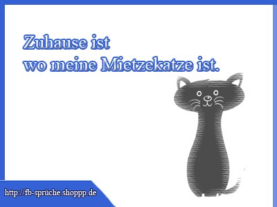 Zuhause ist wo meine Mietzekatze ist